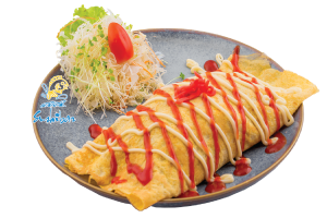 Trứng Cuộn Mỳ Soba Xào Hải Sản & Thịt Heo