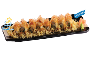 Cơm Cuộn Sò Điệp Khò Tái & Chả Cua