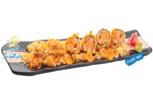 Cơm Cuộn Cá Hồi & Hành Lá Chiên